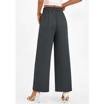 PRETTYGARDEN Women's Wide Leg Pants Dressy High Waisted Business Casual Work Office Suit Palazzo Pan...