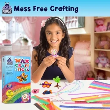 PURPLE LADYBUG Bendable Wax Craft Sticks for Kids: 15 Colors, 2 Lengths - 6&12 Inches, 150 of Each - Road Trip Activities for Kids, Restaurant Air Plane Car Travel Toys for Toddlers Easter Gift