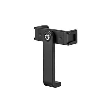 JOBY GripTight 360 Phone Mount, Compact and Durable Smartphone Clamp with 1/4-20” Thread and Double Accessory Shoe Mount, Suitable for Smartphone from 6.7 to 8.8 cm, Black