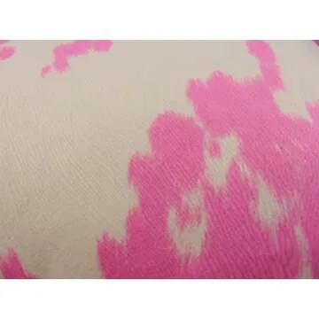 luvfabrics Pillow Cover Cow Madness Velvet Suede 18"x18" - Home Decor (Pink)