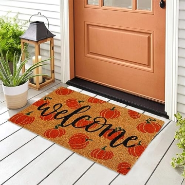 AnyDesign Fall Coir Doormat for Autumn Decor