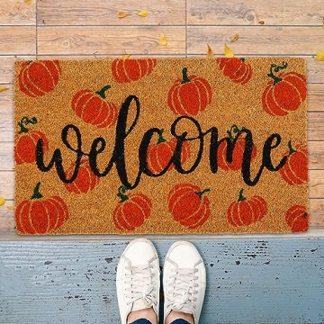 AnyDesign Fall Coir Doormat for Autumn Decor
