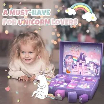 Advent Calendar 2024 Girls - Unicorn Gifts for Girl 24 Days Xmas Count Down Box, Countdown Calendar Surprises Gifts for Daughter and Granddaughters, Christmas Gifts for Kids Toddlers