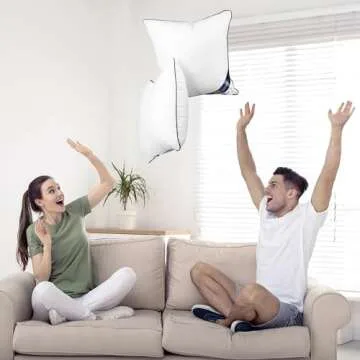 Utopia Bedding Throw Pillow Inserts (Pack of 4, White), 22 x 22 Inches Decorative Indoor Pillows for Sofa, Bed, Couch, Cushion Sham Stuffer