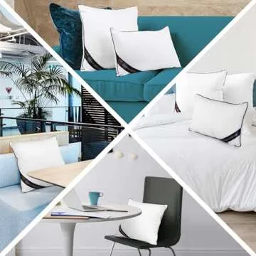 Utopia Bedding Throw Pillow Inserts (Pack of 4, White), 22 x 22 Inches Decorative Indoor Pillows for Sofa, Bed, Couch, Cushion Sham Stuffer