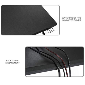 Mr IRONSTONE Deep Gaming Desk for Gamers - Sturdy and Stylish