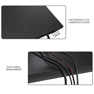 Mr IRONSTONE Deep Gaming Desk for Gamers - Sturdy and Stylish