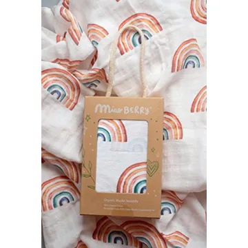 Miaoberry Organic Baby Blanket & Hat Set for Newborns