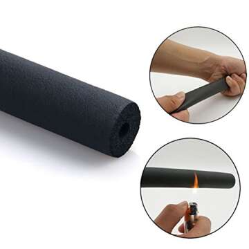 URBEST Pipe Insulation Tubing 1/4" x 3/8" Heat Preservation Insulated 6ft Length Handle Grips (6x9mm)