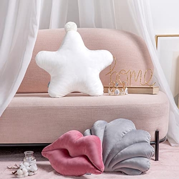Ashler Star Throw Pillows - Unique 18" Velvet Design