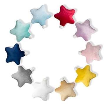 Ashler Star Throw Pillows - Unique 18" Velvet Design