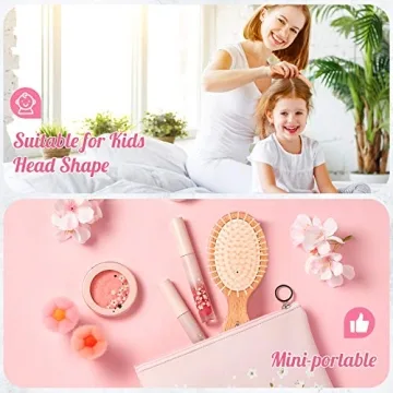 URTHEONE Mini Hair Brush for All Hair Types - Travel Friendly