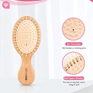 URTHEONE Mini Hair Brush for All Hair Types - Travel Friendly