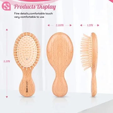 URTHEONE Mini Hair Brush for All Hair Types - Travel Friendly