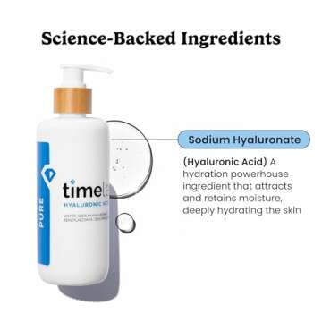 Timeless Skin Care Hyaluronic Acid 100% Pure Serum - Hydrating Face Serum - Fragrance-Free - 8 oz