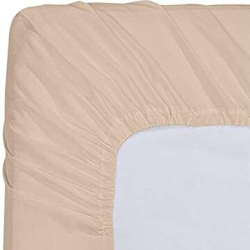 Utopia Bedding King Fitted Sheet - Bottom Sheet - Deep Pocket - Soft Microfiber - Shrinkage and Fade Resistant - Easy Care -1 Fitted Sheet Only (Beige)