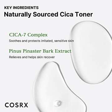 COSRX Pure Fit CICA Toner, 150ml / 5.07 fl.oz | Soothing Korean Toner for Sensitive Skin | Centella Asiatica Facial Toning Water | Korean Skin Care, Not Tested on Animals, Sulfates Free, Paraben Free