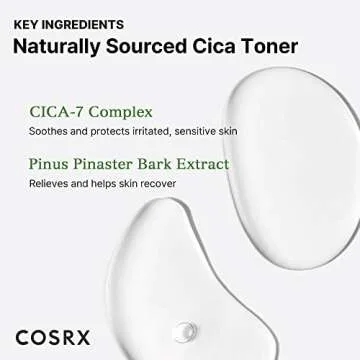 COSRX Pure Fit CICA Toner, 150ml / 5.07 fl.oz | Soothing Korean Toner for Sensitive Skin | Centella Asiatica Facial Toning Water | Korean Skin Care, Not Tested on Animals, Sulfates Free, Paraben Free