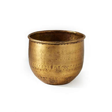 Antiqued Brass Vase - Vintage Elegance for Home Decor