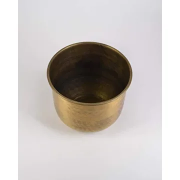 Antiqued Brass Vase - Vintage Elegance for Home Decor