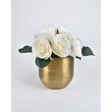 Antiqued Brass Vase - Vintage Elegance for Home Decor
