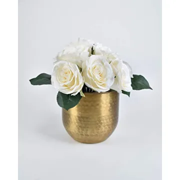 Antiqued Brass Vase - Vintage Elegance for Home Decor