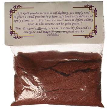 AzureGreen Dragons Blood Powder Incense for Rituals