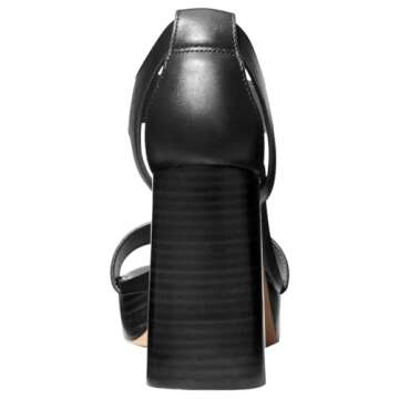 Michael Kors Women's Berkley Mid Sandal, Black, 8.5