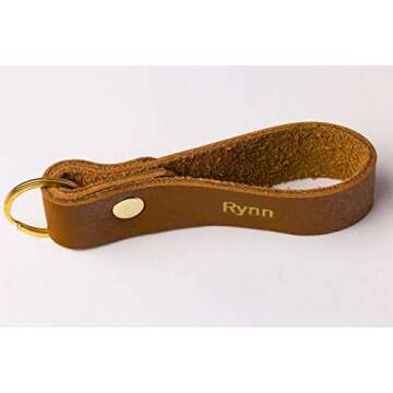 Personalized Leather Keychain Sustainable Custom Gifts