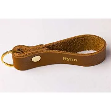 Personalized Leather Keychain Sustainable Custom Gifts