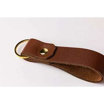 Personalized Leather Keychain Sustainable Custom Gifts