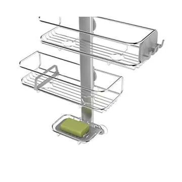 simplehuman Adjustable Shower Caddy, Stainless Steel and Anodized Aluminum