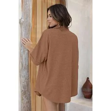 Ekouaer Cozy Waffle Knit Pajama Set for Women