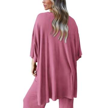 PRETTYGARDEN Women's 2 Piece Outfits Casual Short Sleeve Pullover Tops and Wide Leg Pants Lounge Set...