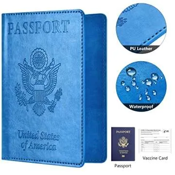 Eoehro 2Pack Passport Holder Wallet Cover Case, Travel Essentials for Women and Men