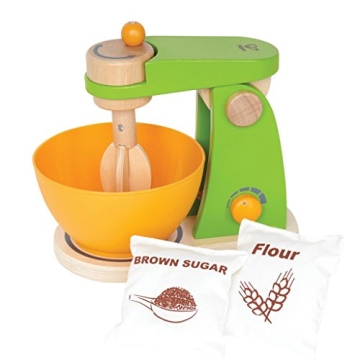Hape Wooden Mighty Mixer Kitchen Playset| Educational Pretend Play Baking Mixer Toy Kitchen for Pres...