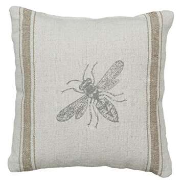 Primitives by Kathy 3-Stripe Bumblebee Accent Pillow, 10" x 10"