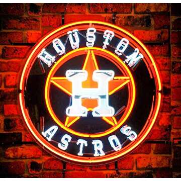 Desung 24"x24" Houston Sports Team Neon Sign Light Lamp HD Vivid Printing Tech Beer Pub Bar Handmade...
