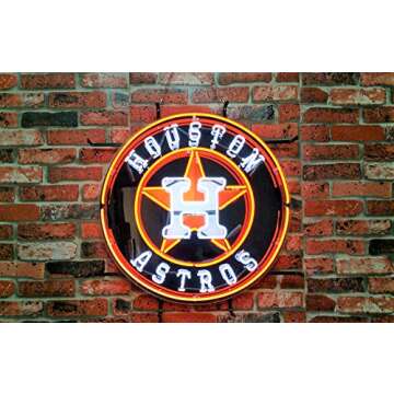 Desung 24"x24" Houston Sports Team Neon Sign Light Lamp HD Vivid Printing Tech Beer Pub Bar Handmade Man Cave HV15