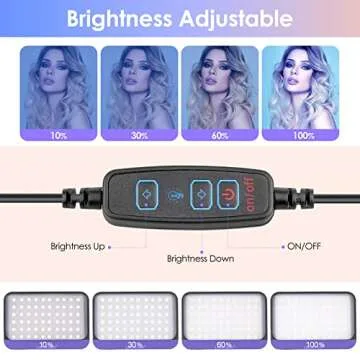 UBeesize Photography Lighting Kit, 2-Pack 6000K LED Video Light with Mini tripods & Color Filters for Tabletop/Low-Angle Shooting, USB Studio Lighting for Video Recording, Game Streaming