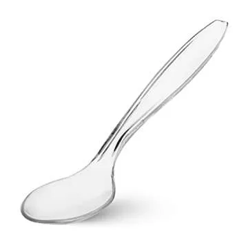LSR LORESO 50 Count Plastic Tasting Spoons for Parties