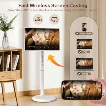 Portable 32" Touch Screen TV - Android, Battery & Wheels