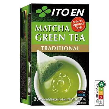 ITO EN Matcha Green Tea Bags - Traditional Japanese Blend (20 Count)