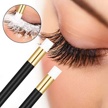 Dpolla 30 Pieces Lash Shampoo Brush for Nose Pore,Peel Off Blackhead Brush Remover Tool,Facial Clean...