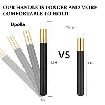 Dpolla 30 Pieces Lash Shampoo Brush for Nose Pore,Peel Off Blackhead Brush Remover Tool,Facial Cleansing Brushes,Eyelash Extensions Cleansing Brush Washing Brush(Black,5.5 inch)