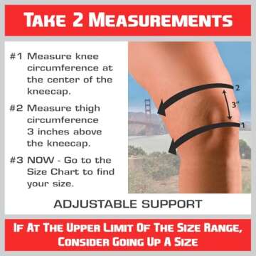 TechWare Pro Knee Brace Support for All Sports - Black Medium