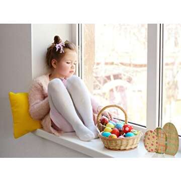 Easter Wooden Egg Decoration 3 Pack Table Spring Bunny Home Kitchen Party Rustic Look Shelf Sitter C...