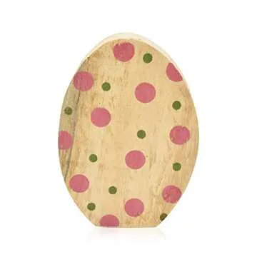 Charming Easter Wooden Egg Decoration 3 Pack for Home