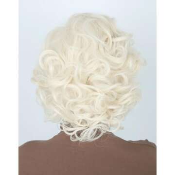 Topcosplay Women Wigs Platinum Blonde Wig Short Curly Halloween Costume Cosplay Wig