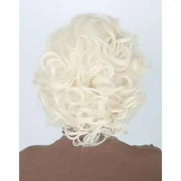 Topcosplay Women Wigs Platinum Blonde Wig Short Curly Halloween Costume Cosplay Wig